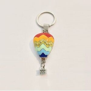 Colorful 3D Hot Air Balloon Keychain
